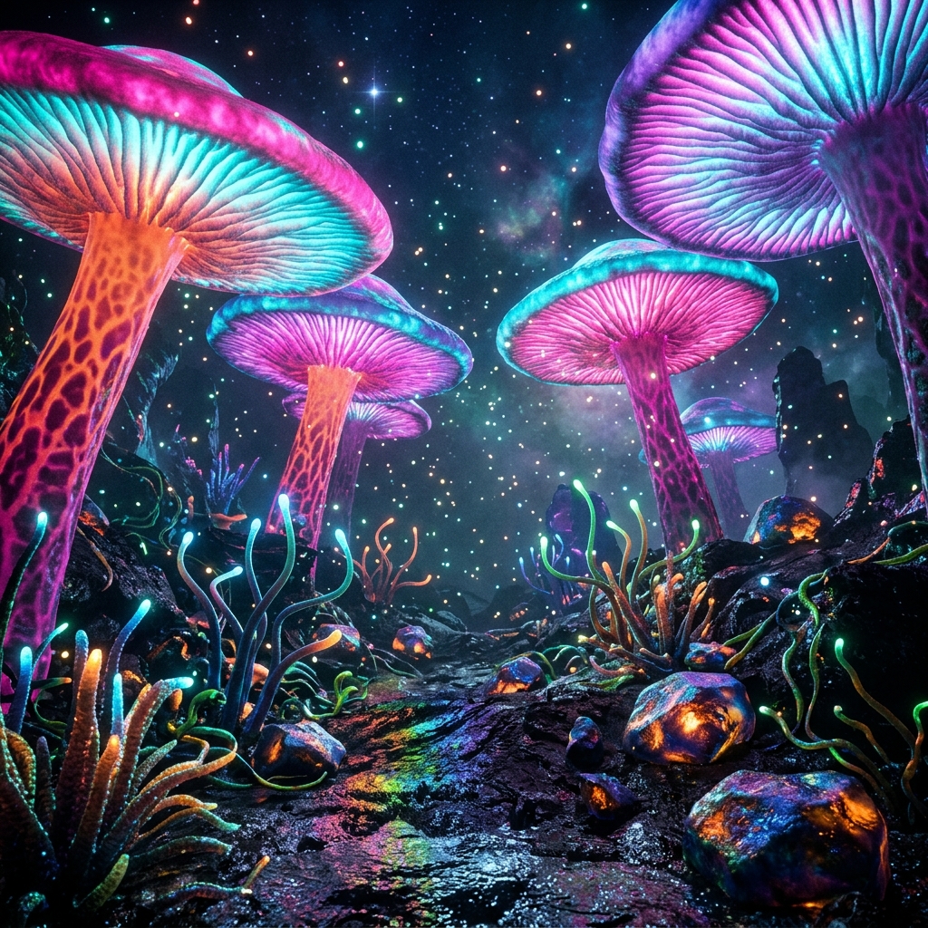 P015 - 発光キノコの群生