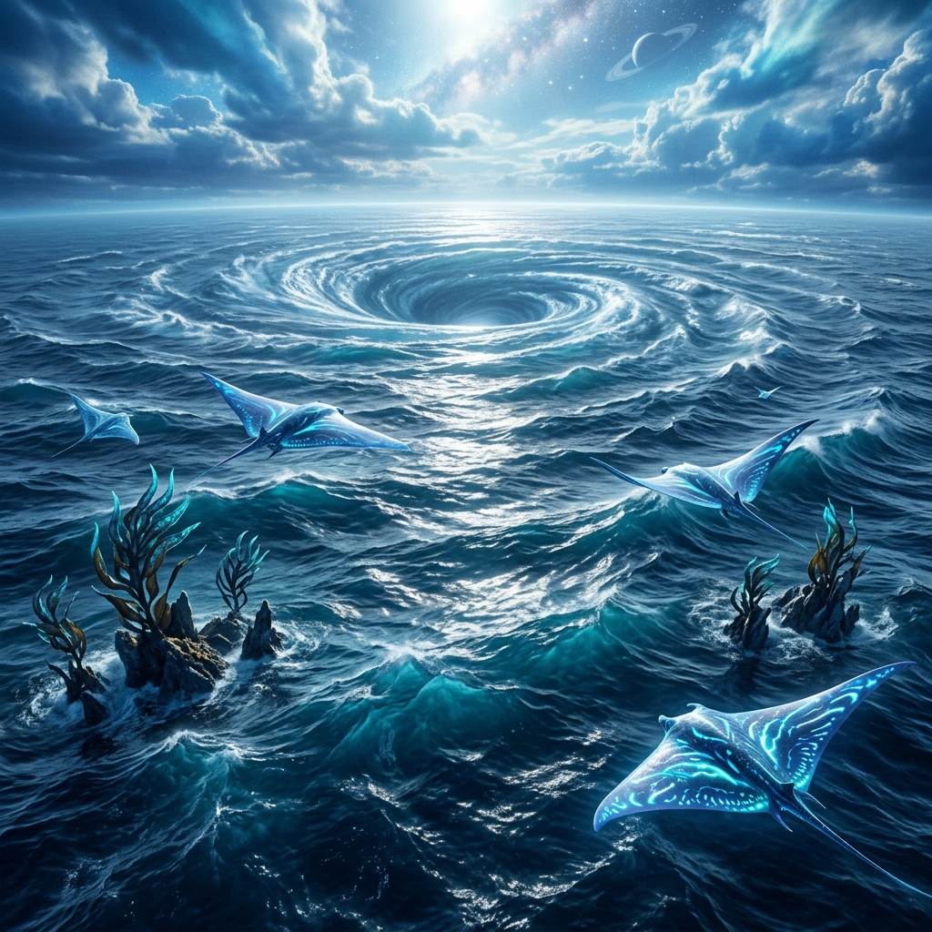 惑星U101 - 全面海洋の水の惑星