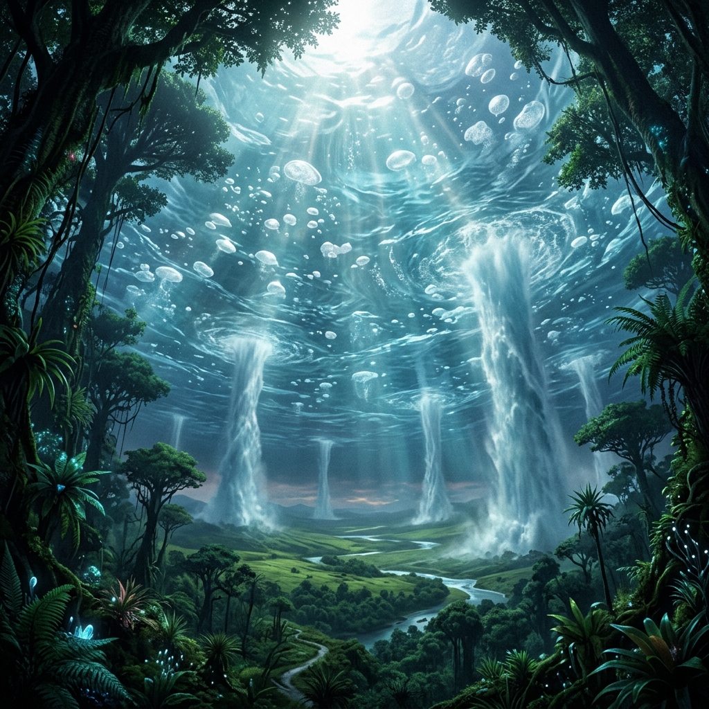 U101 - 空を覆う水の膜と森林